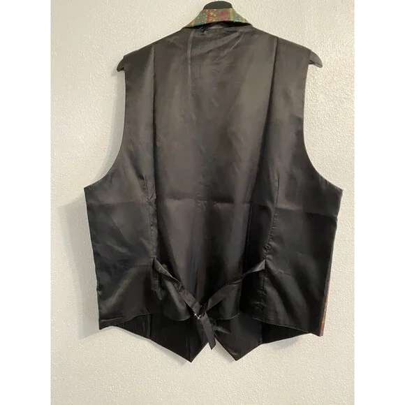 NWT 4 Pc Hi Tie XL Holiday Christmas Vest, Tie, Cuff Links, Handkerchief C6 - Picture 7 of 13